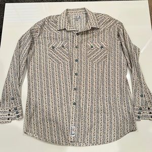 Turquoise snap cowboy shirt